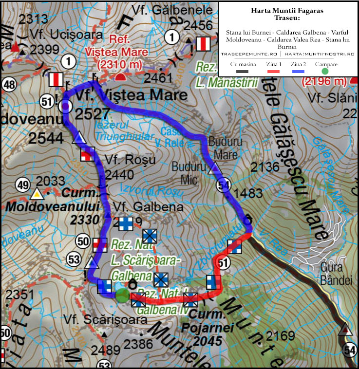 Harta Muntii Fagaras