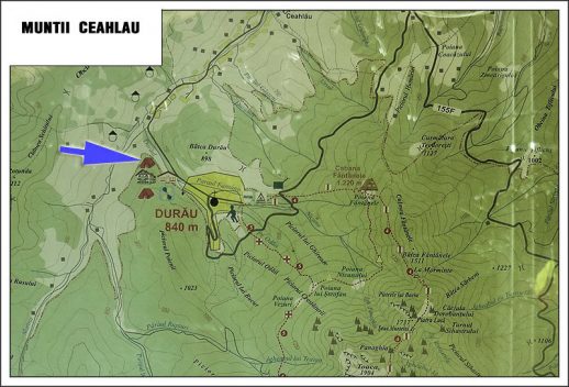 Harta Muntii Ceahlau - Camping Leon Durau